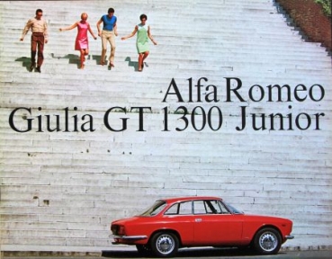 Alfa Romeo Giulia GT 1300 Junior Modelprogram 1968 Carbrochure (6881)